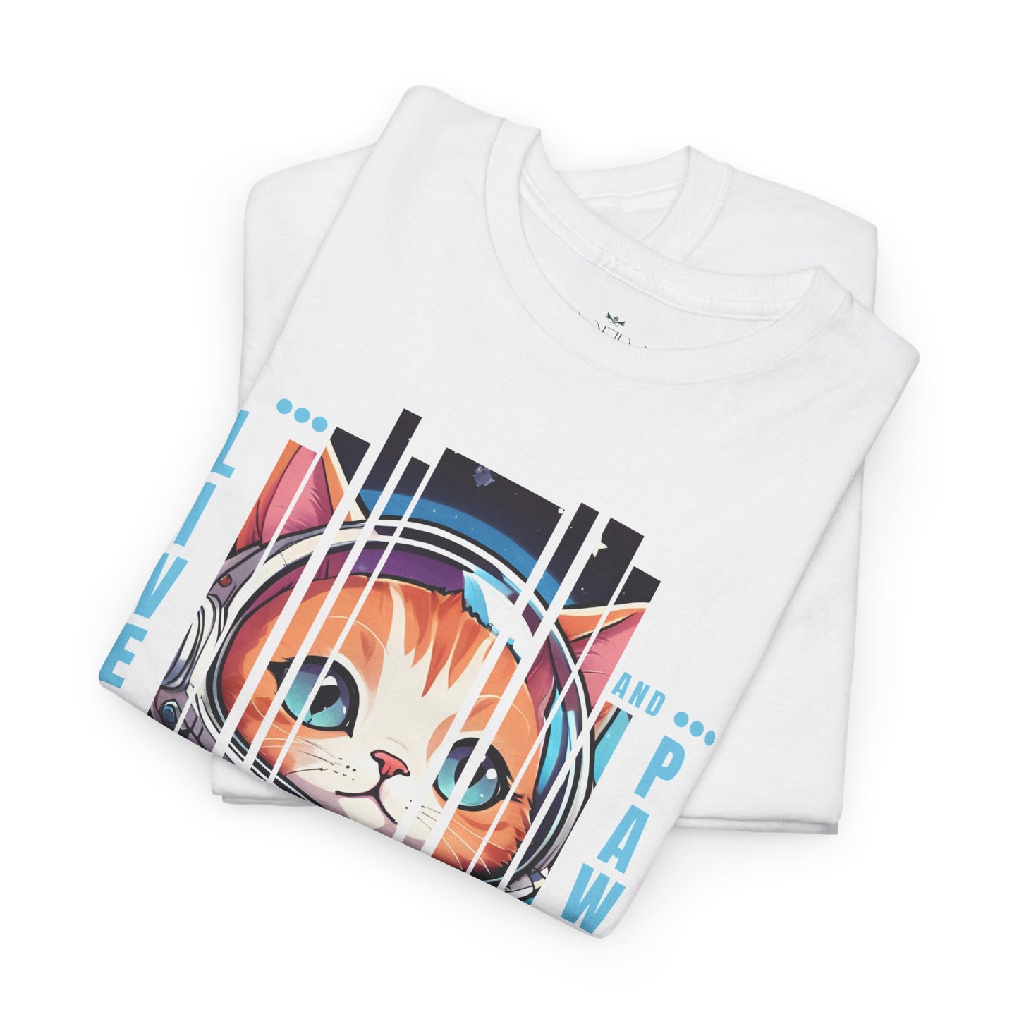 "Live Long & Pawsper" Catstronaut T-Shirt - White