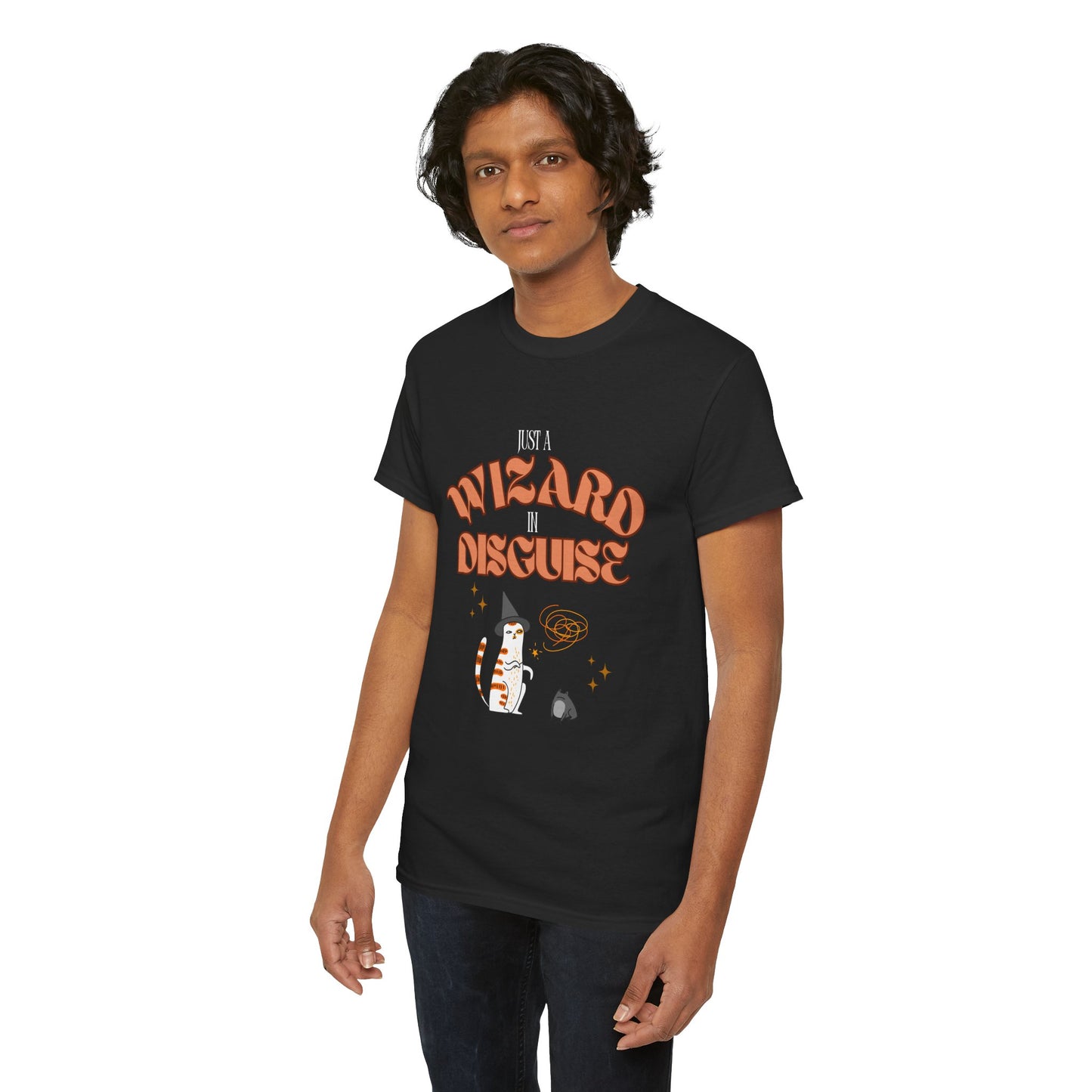 "Wizard in Disguise" Cat T-Shirt - Black