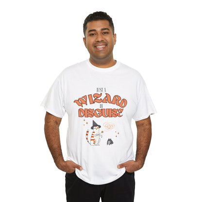 "Wizard in Disguise" Cat T-Shirt - White