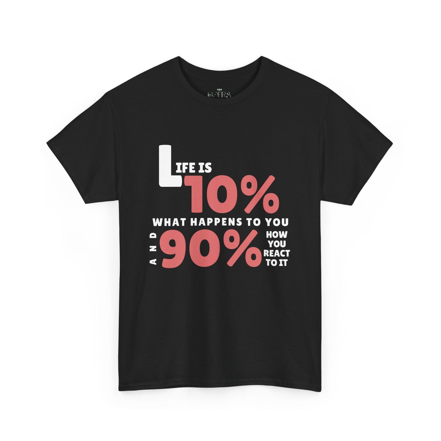 "90% Mindset" Motivational T-Shirt - Black