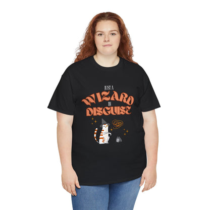 "Wizard in Disguise" Cat T-Shirt - Black