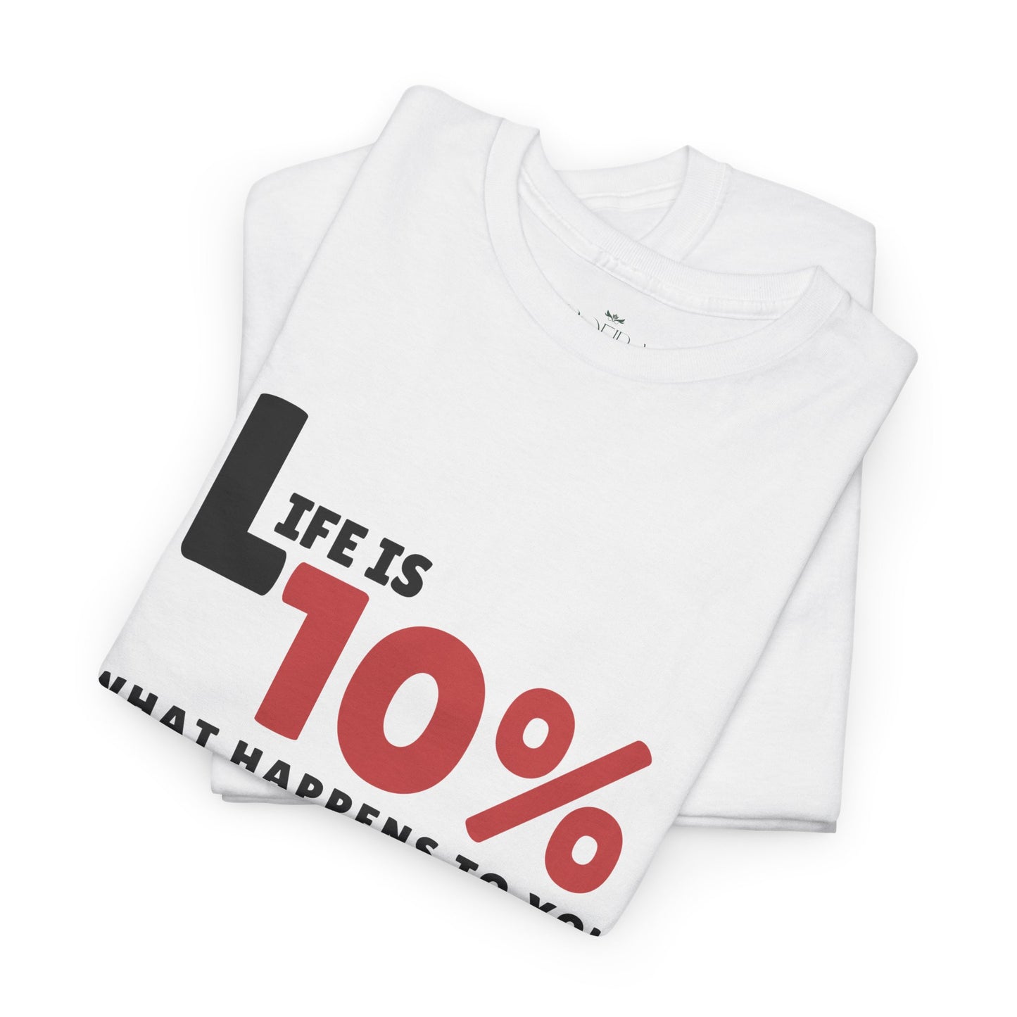 "90% Mindset" Motivational T-Shirt - White