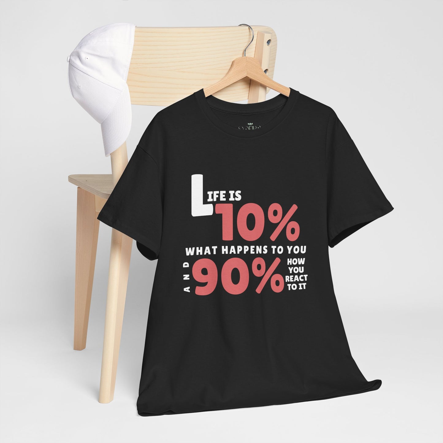 "90% Mindset" Motivational T-Shirt - Black