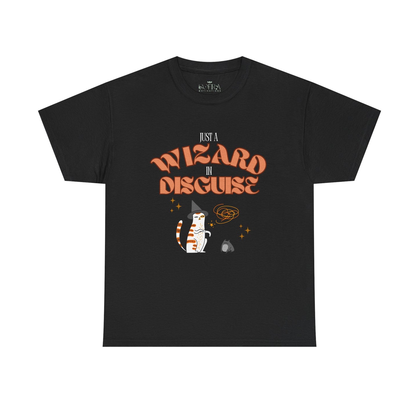 "Wizard in Disguise" Cat T-Shirt - Black