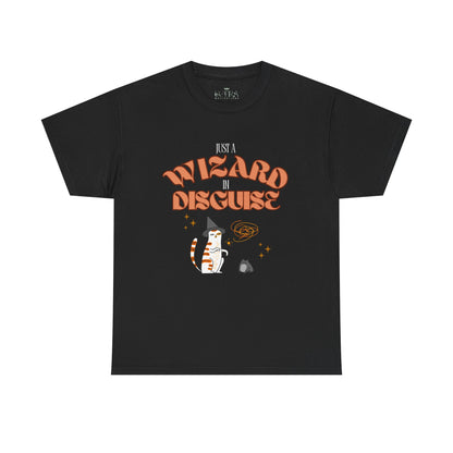 "Wizard in Disguise" Cat T-Shirt - Black