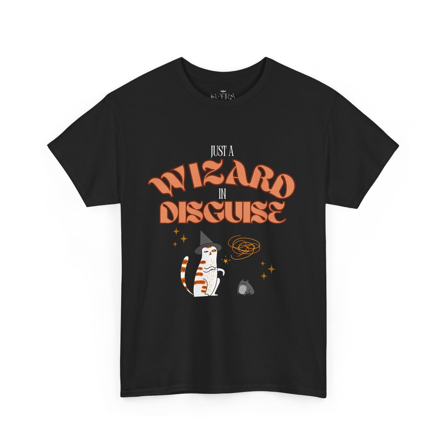 "Wizard in Disguise" Cat T-Shirt - Black