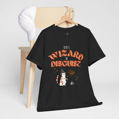 "Wizard in Disguise" Cat T-Shirt - Black