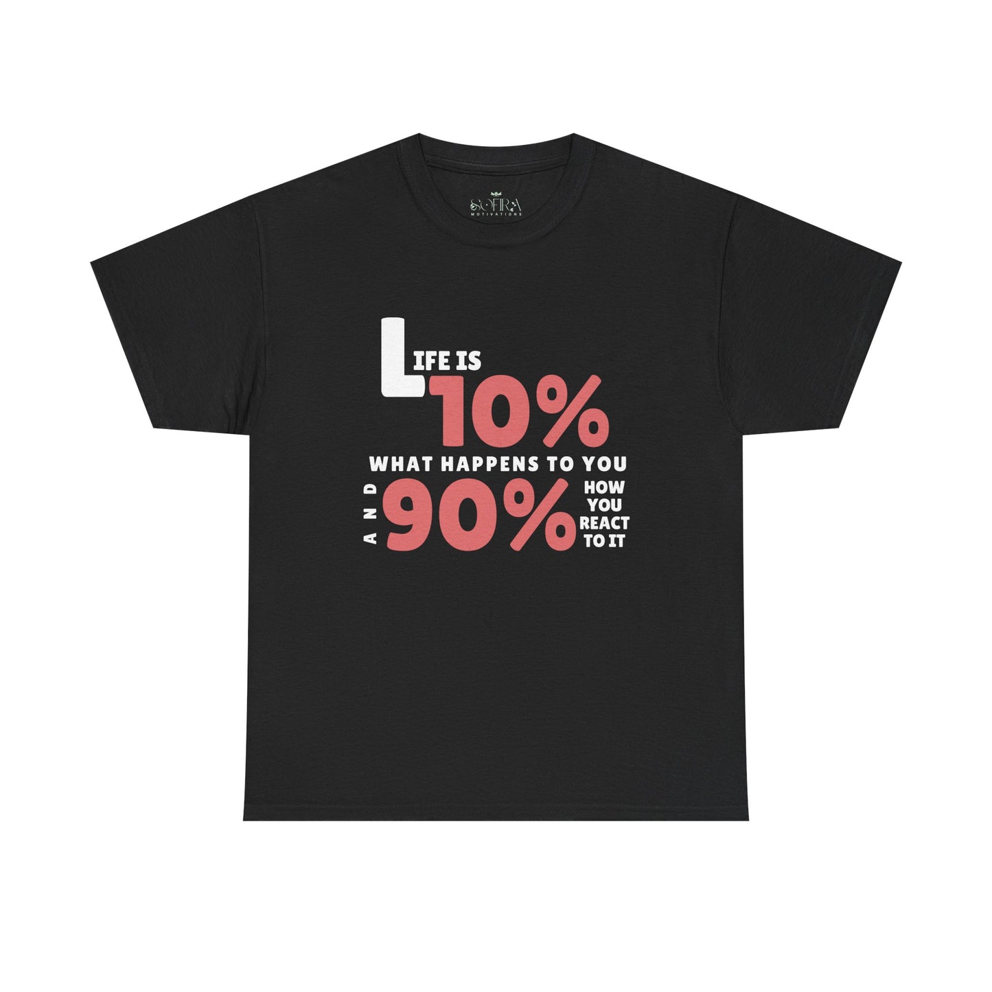 "90% Mindset" Motivational T-Shirt - Black