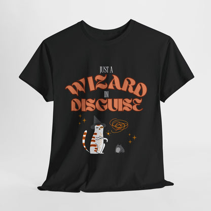 "Wizard in Disguise" Cat T-Shirt - Black