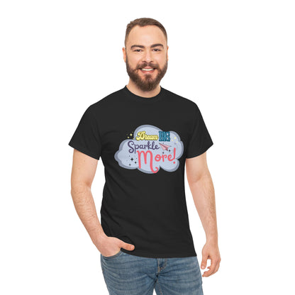 "Dream Big, Sparkle More" Fantasy T-Shirt - Black