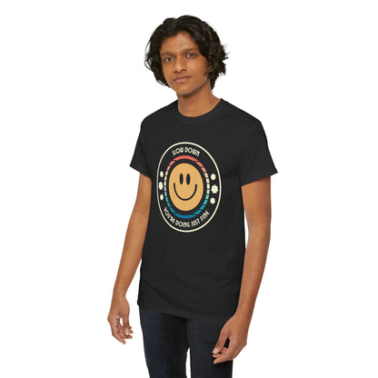 "Slow Down & Smile" Motivational T-Shirt - Black