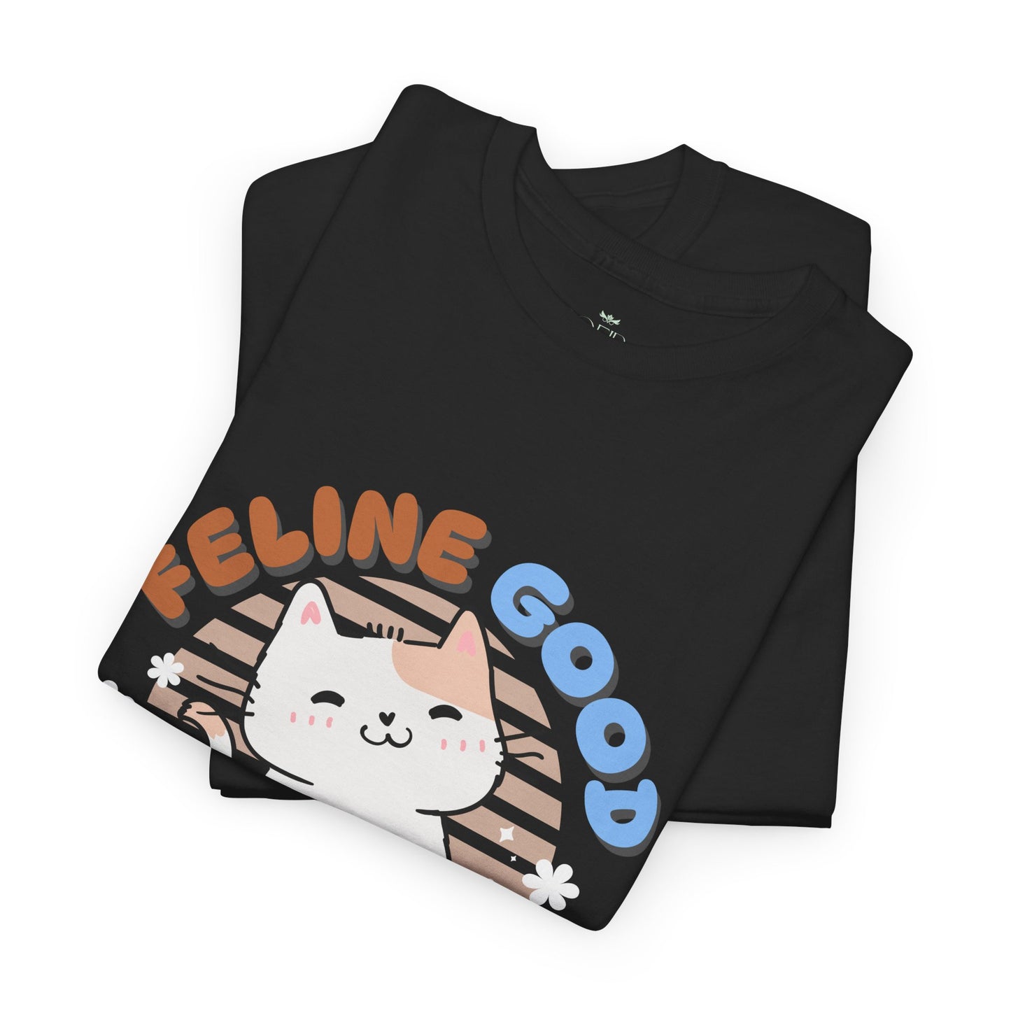 "Feline Good" Cat T-Shirt - Black