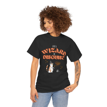 "Wizard in Disguise" Cat T-Shirt - Black