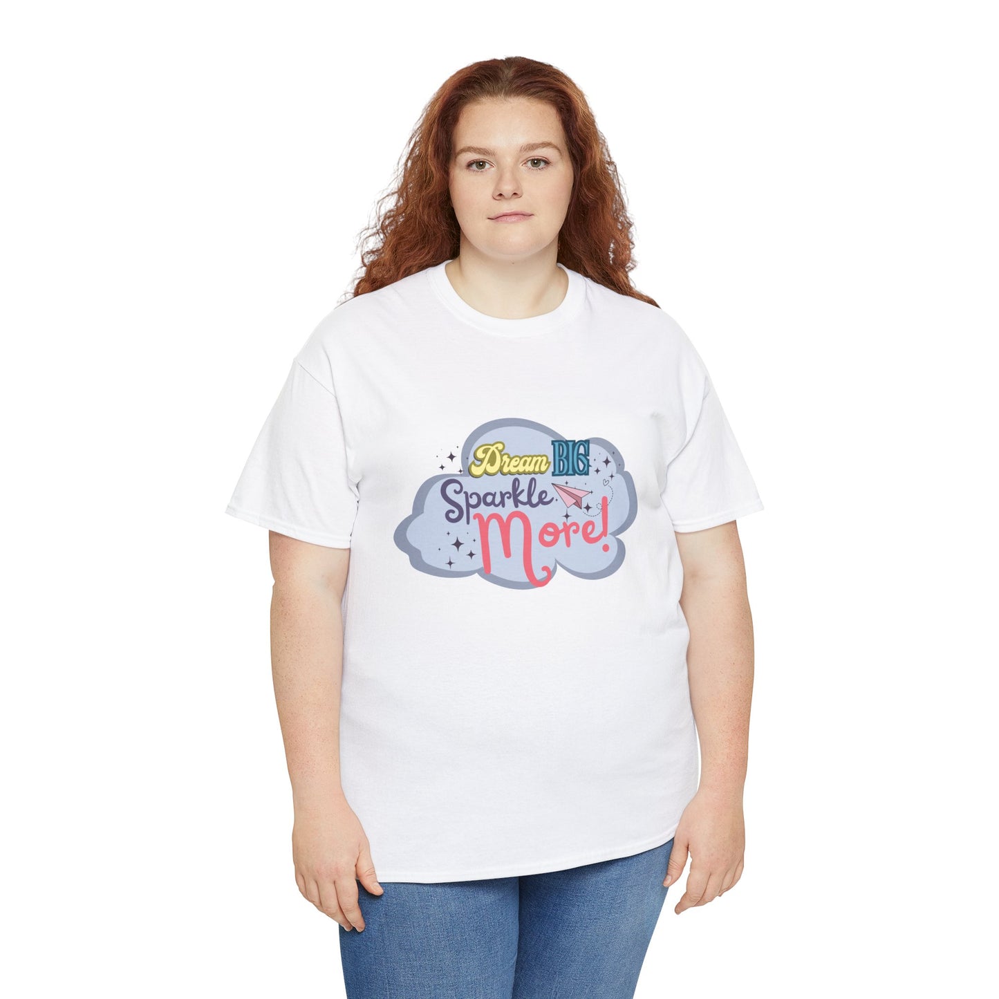 "Dream Big, Sparkle More" Fantasy T-Shirt - White