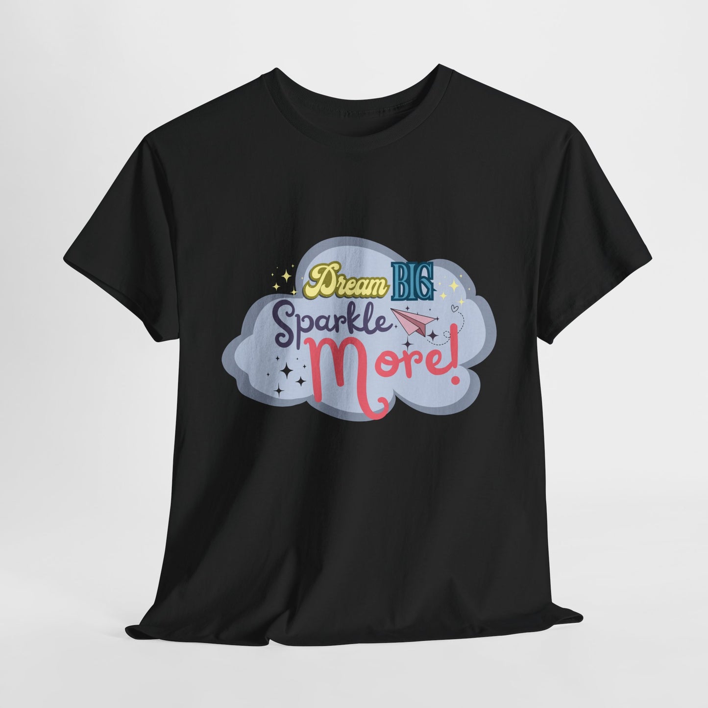 "Dream Big, Sparkle More" Fantasy T-Shirt - Black