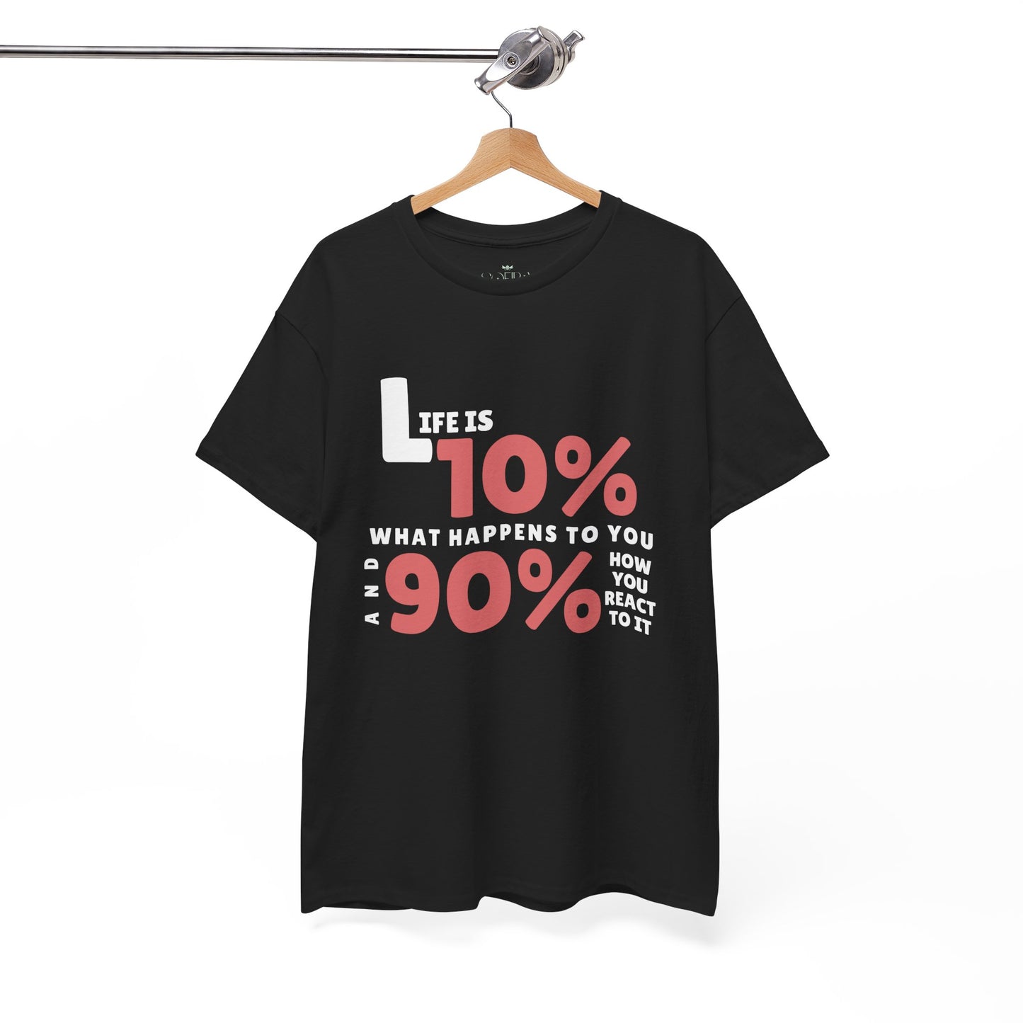 "90% Mindset" Motivational T-Shirt - Black