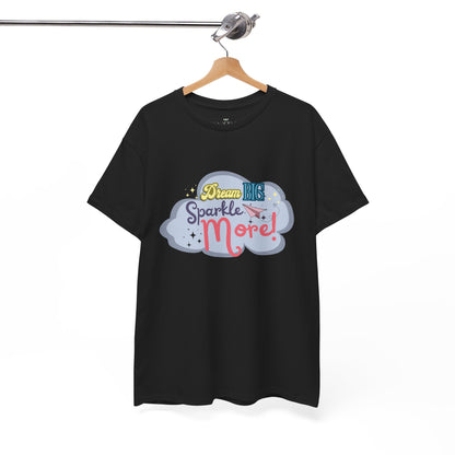 "Dream Big, Sparkle More" Fantasy T-Shirt - Black