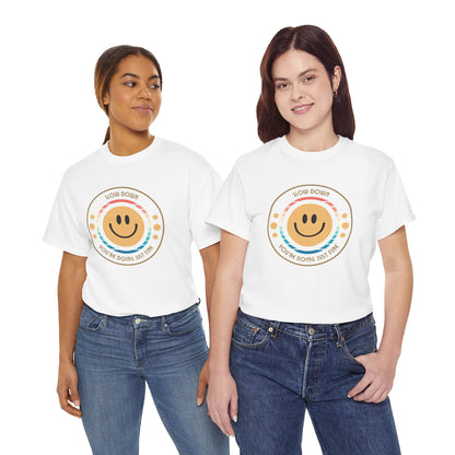 "Slow Down & Smile" Motivational T-Shirt - White