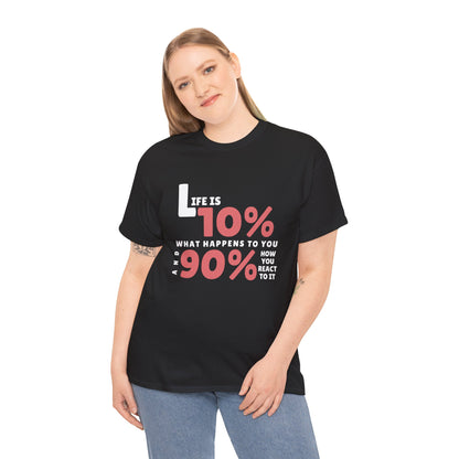 "90% Mindset" Motivational T-Shirt - Black