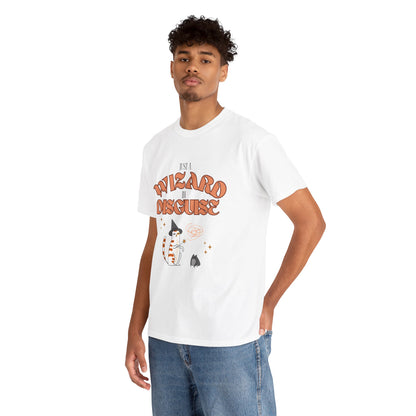 "Wizard in Disguise" Cat T-Shirt - White