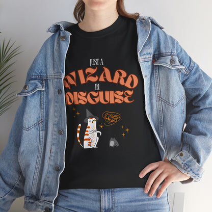 "Wizard in Disguise" Cat T-Shirt - Black