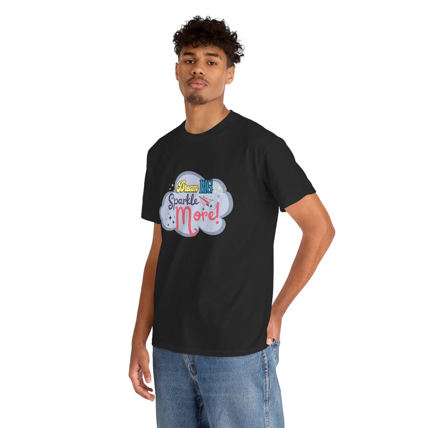 "Dream Big, Sparkle More" Fantasy T-Shirt - Black