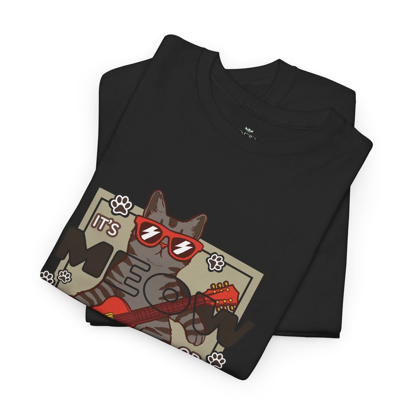 "Meow or Never" Cat T-Shirt - Black