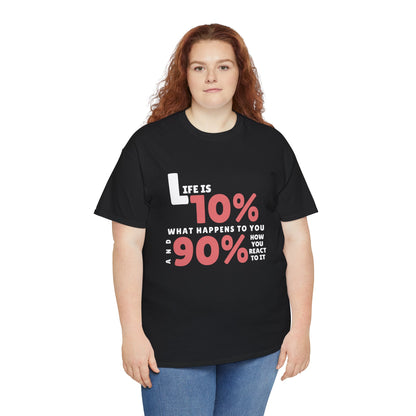 "90% Mindset" Motivational T-Shirt - Black