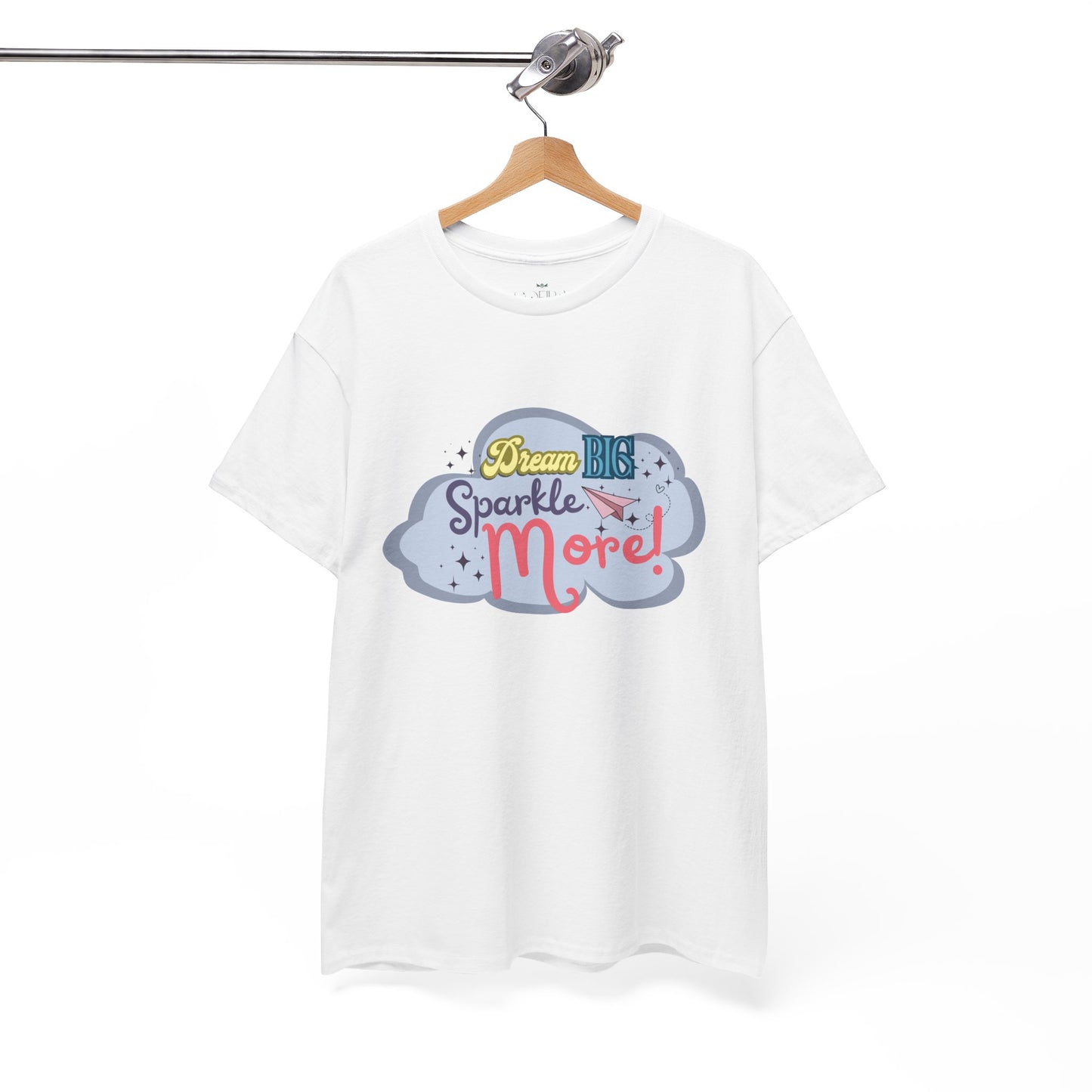 "Dream Big, Sparkle More" Fantasy T-Shirt - White