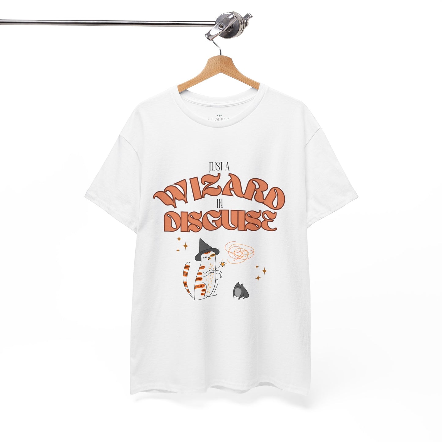 "Wizard in Disguise" Cat T-Shirt - White