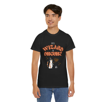 "Wizard in Disguise" Cat T-Shirt - Black