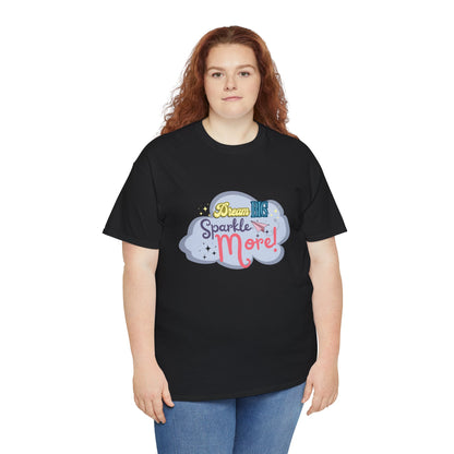 "Dream Big, Sparkle More" Fantasy T-Shirt - Black