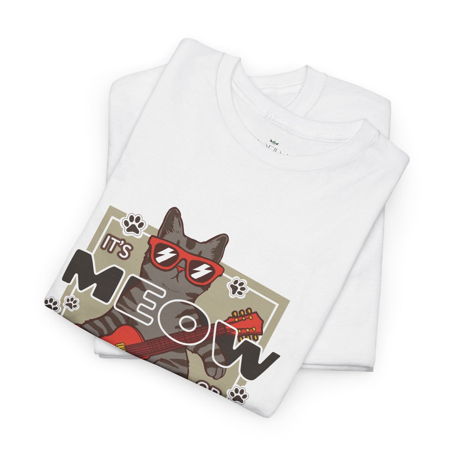 "Meow or Never" Cat T-Shirt - White