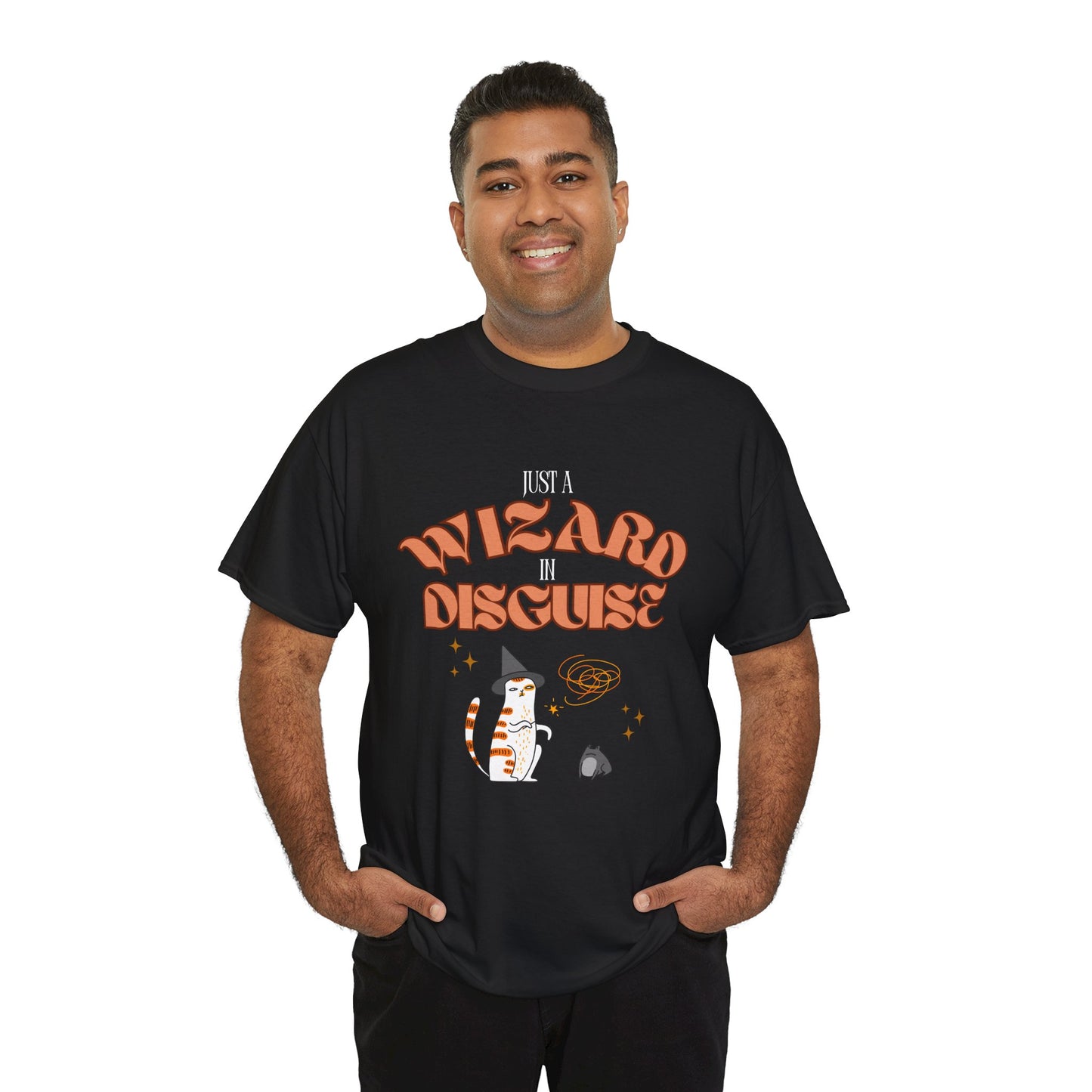 "Wizard in Disguise" Cat T-Shirt - Black